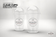 Clear Cups with Dome Covers Mockup, a Cups & Container Mockup by INCDesign (Thumbnail 2 of 8)