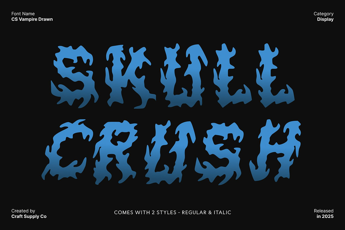 CS Vampire Drawn, a Blackletter Font by Craft Supply Co. (Photo 4 of 8)