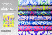 Indian elephant patterns, a Pattern Graphic by ANAKOTO (Thumbnail 1 of 6)