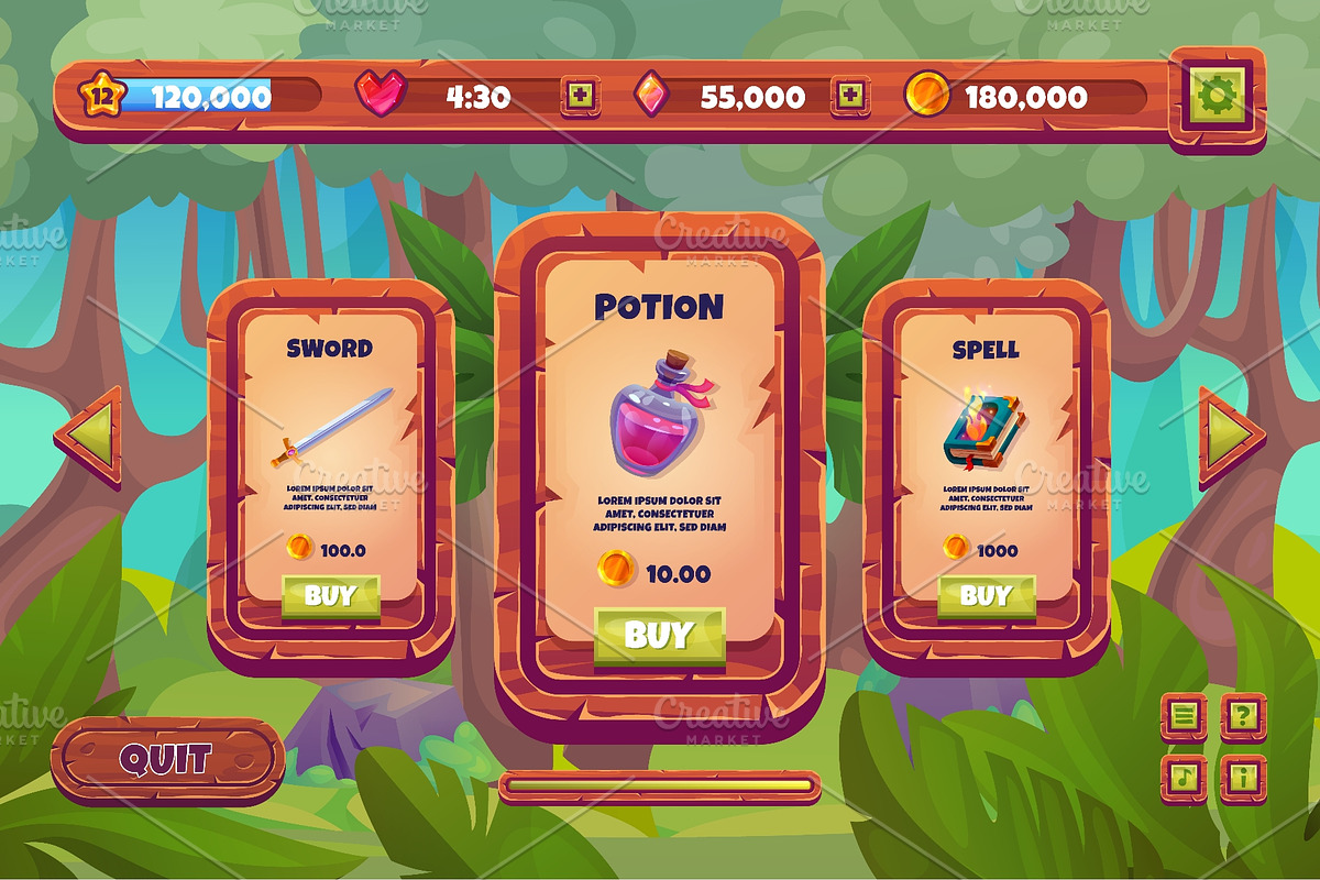 Forest game shop. Jungle arcade, an Object Illustration by Stock-Smart-Start (Photo 1 of 3)