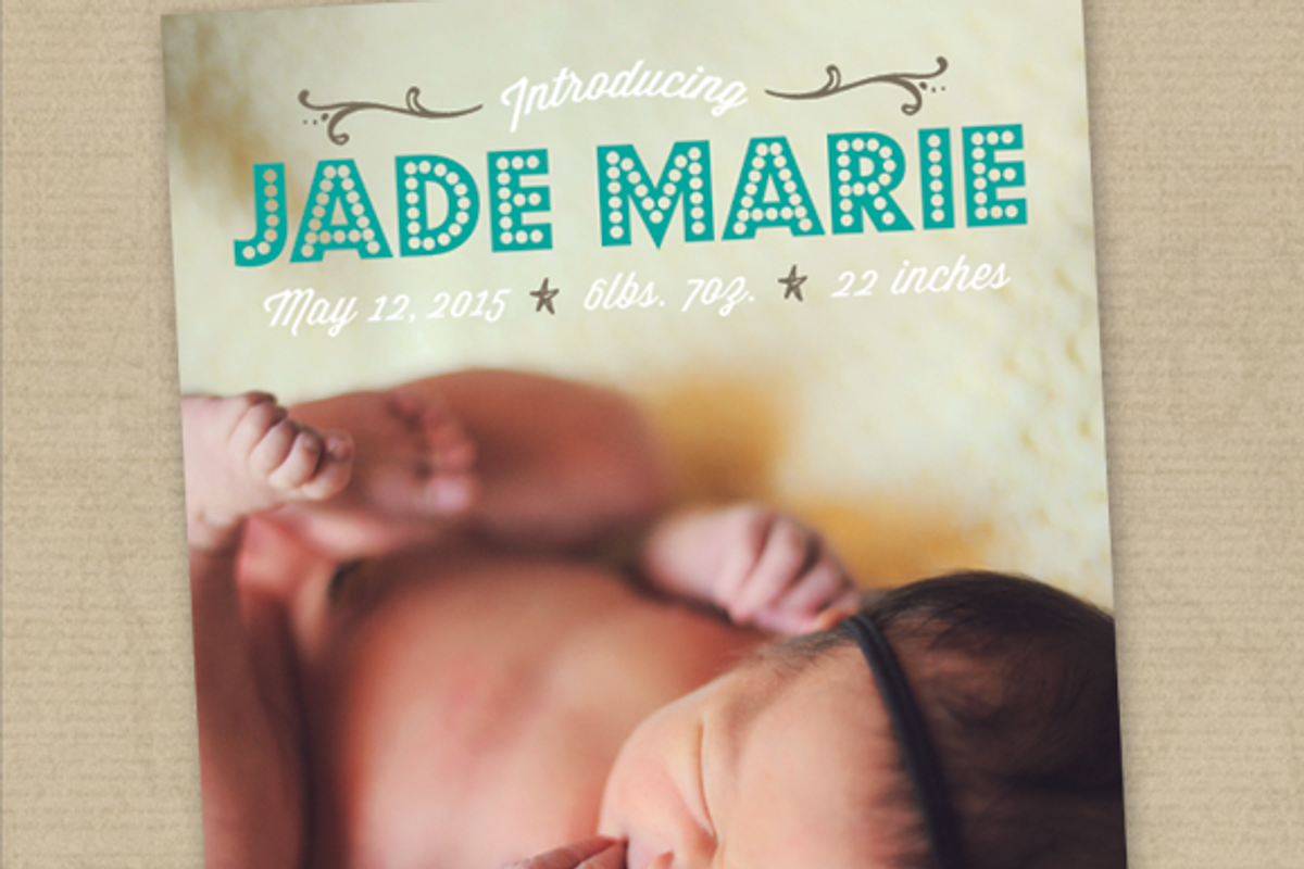 Birth Announcement Card Template, a Card Template by cardcandy (Photo 1 of 2)