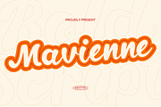 Mavienne - Retro Script Bold Font, a Script Font by Indotype Foundry (Thumbnail 1 of 10)