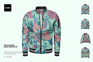 Men's Bomber Jacket Mockup Set, a Hoody Mockup by creatsy5