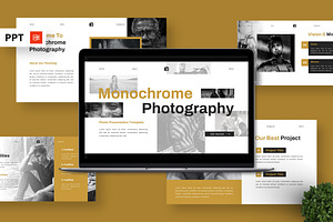 Monochrome Photography - Photo PPT, a Presentation Template by Deepslide Studio