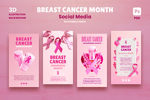 Breast Cancer Social Media Stories, a Social Media Template by TandemStock