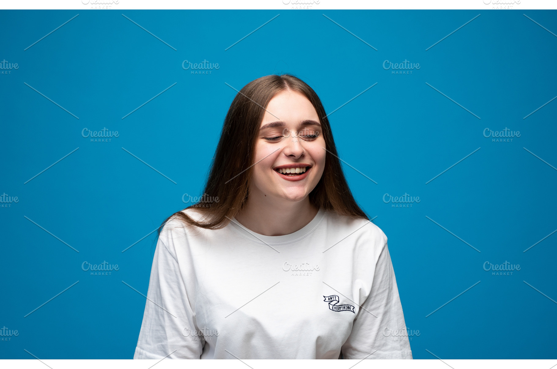 Young woman with closed eyes, a Person Photo by volodymyrshtun13795