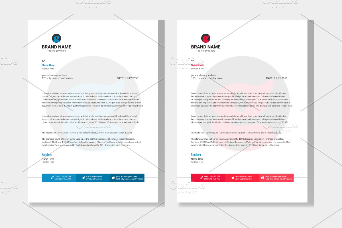 Letterhead Design Layout, a Stationery Template by SouravDesign (Photo 2 of 2)