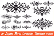 Vintage Flower Ornament Set, an Illustration by Creativeshirt (Thumbnail 1 of 21)
