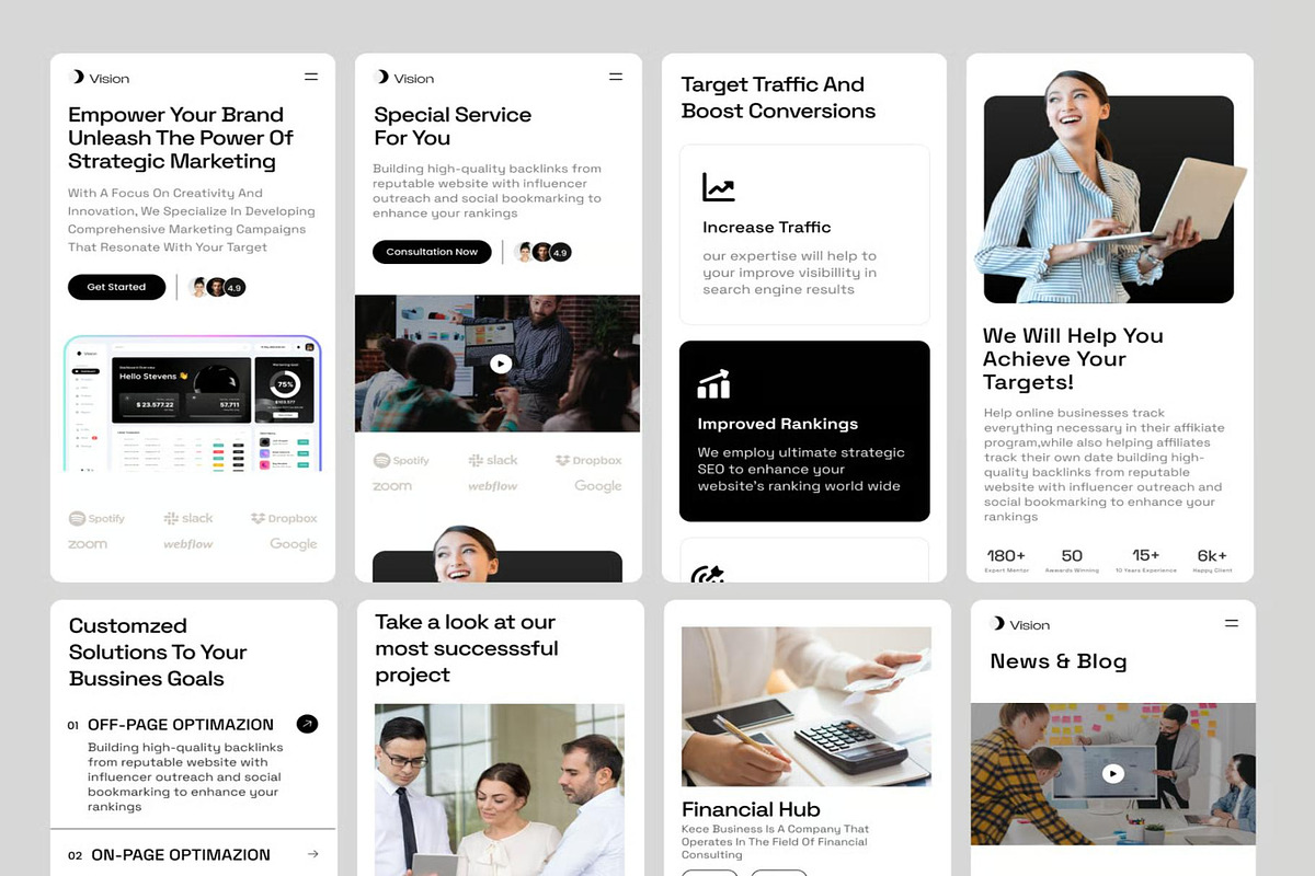 Vision - Marketing Landing Page, an UI Kit Template by Lumina_ui_ux202 (Photo 5 of 5)