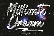 Millionth Dream - Textured Script, a Script Font by Arendxstudio (Thumbnail 1 of 8)