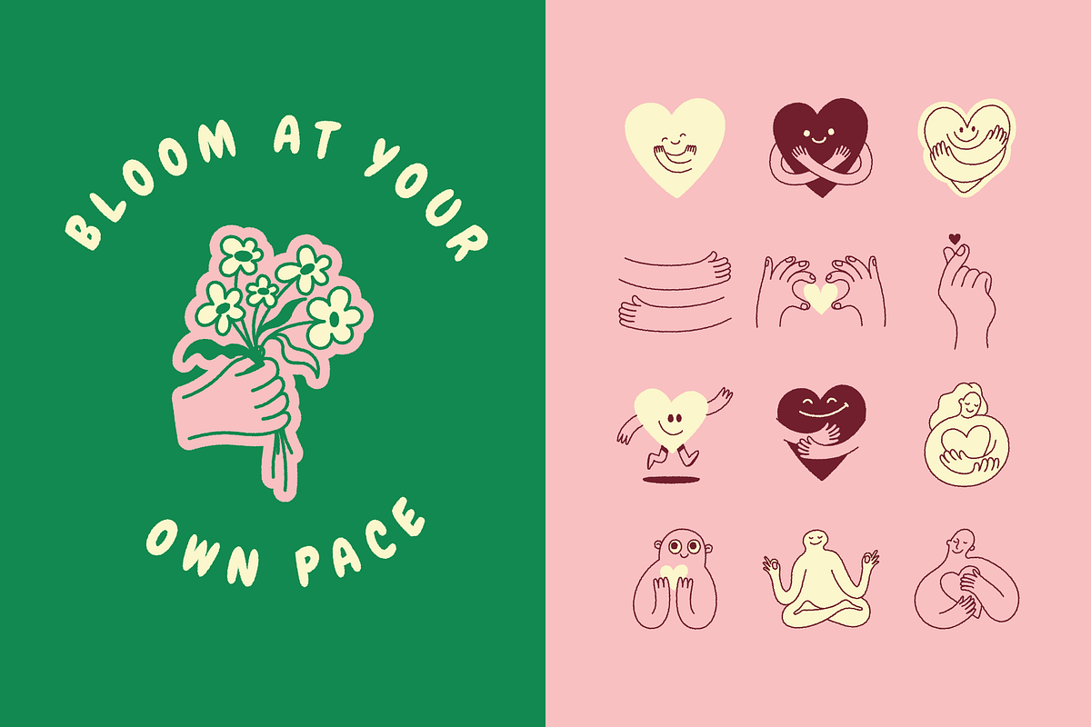 Self love, vector illustrations, an Object Graphic by venimo (Photo 3 of 15)