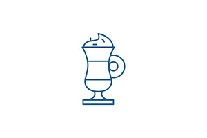 Cappuccino Line Icon Concept