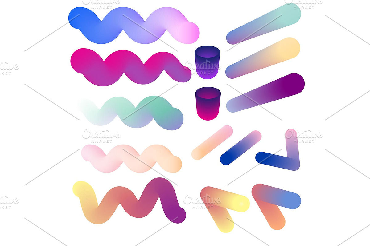 Gradient shapes. Vector, a Background Graphic by Bunny's Little Shop