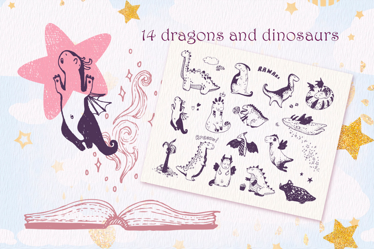 Dragons Fairy Tale, an Animal Illustration by Gluiki (Photo 2 of 7)