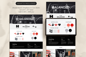 Fitness Gyms Brand Board