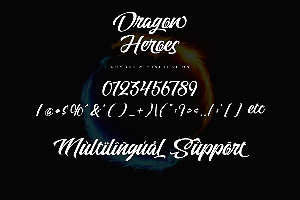 Dragon Heroes, a Script Font by Letterara (Photo 11 of 13)