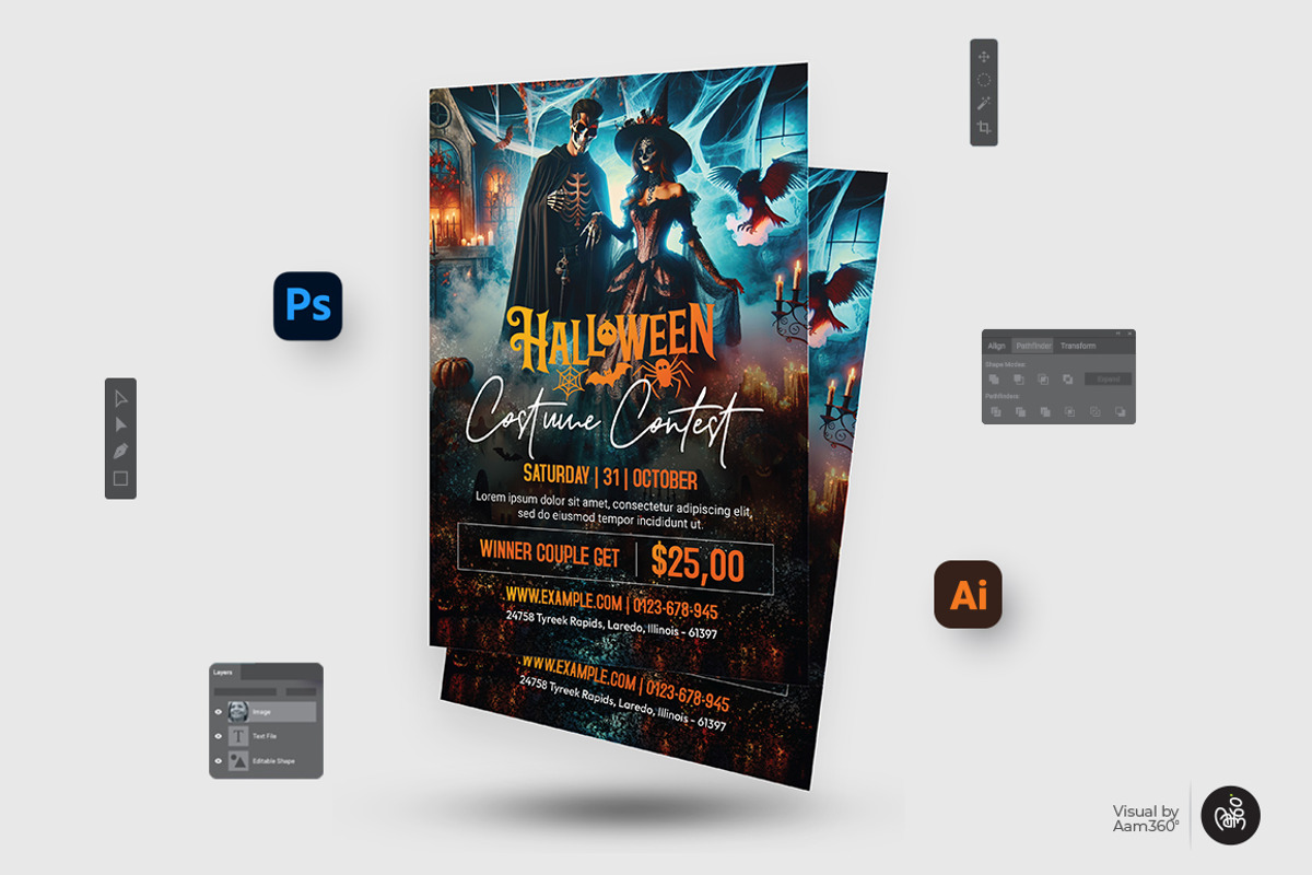 Halloween Costume Contest Flyer, a Flyer Template by Aam360 (Photo 2 of 3)