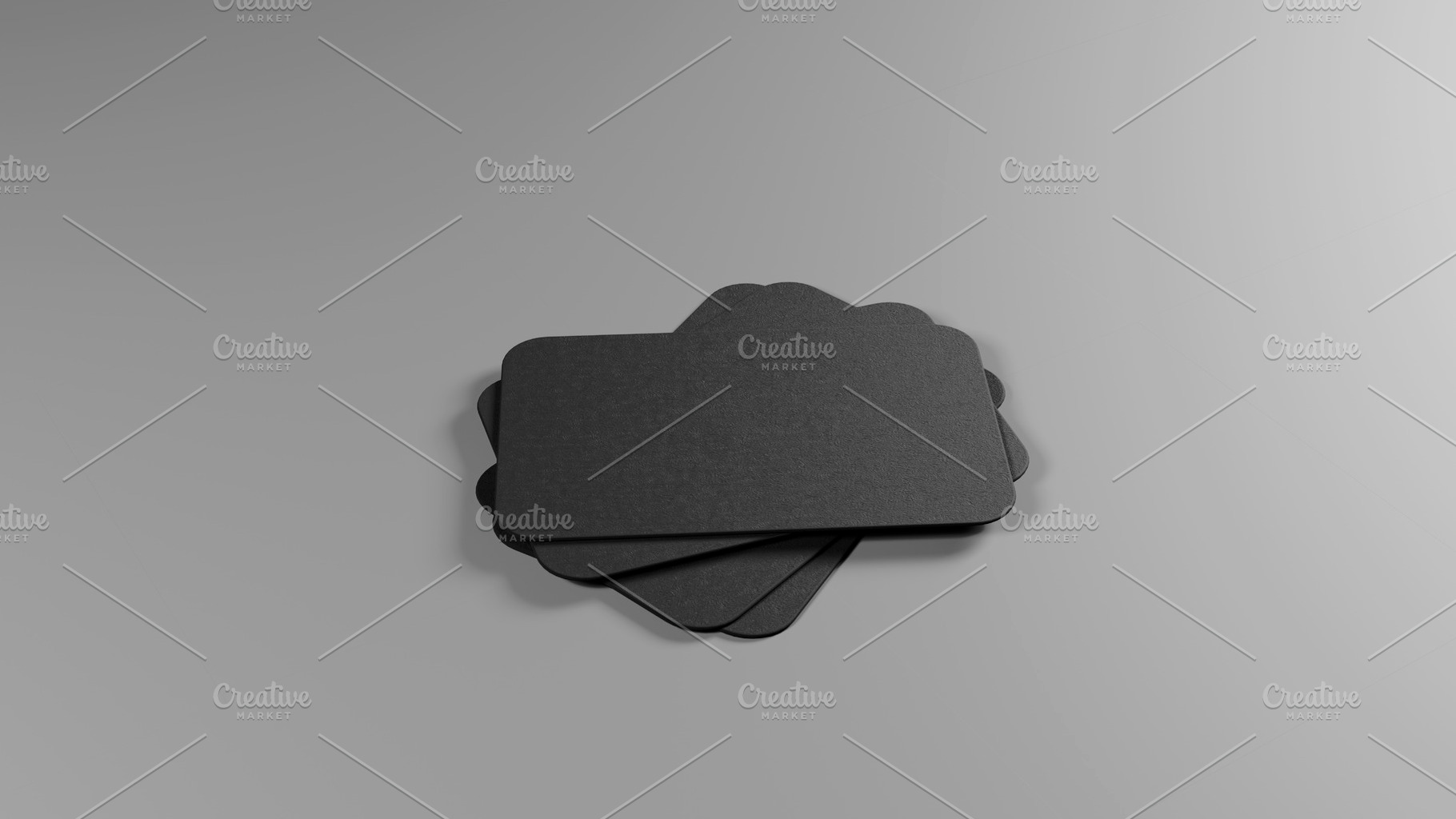 Black business cards blank mockup - template. 3d rendering, a Business Photo by RF Images