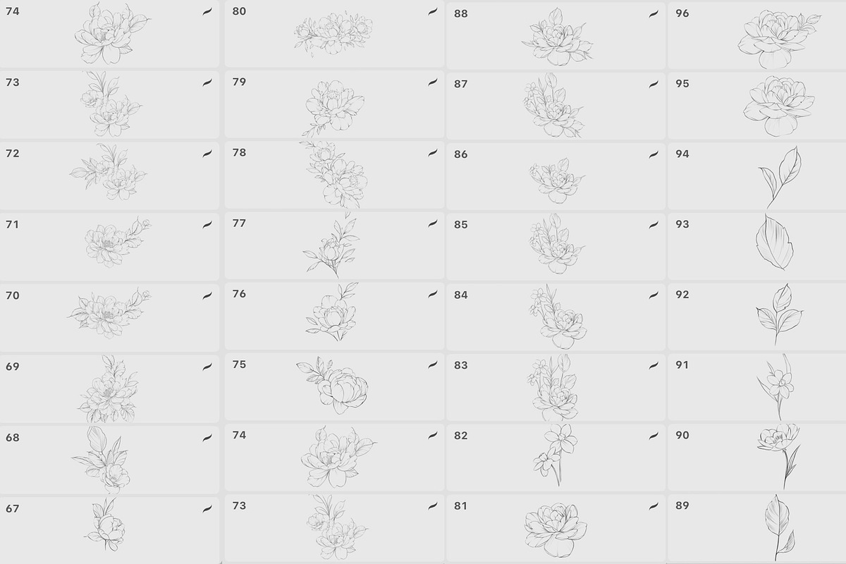 Procreate flower stamp, peony brush, a Brush Add-On by AnnaPolitmerskaja (Photo 3 of 5)