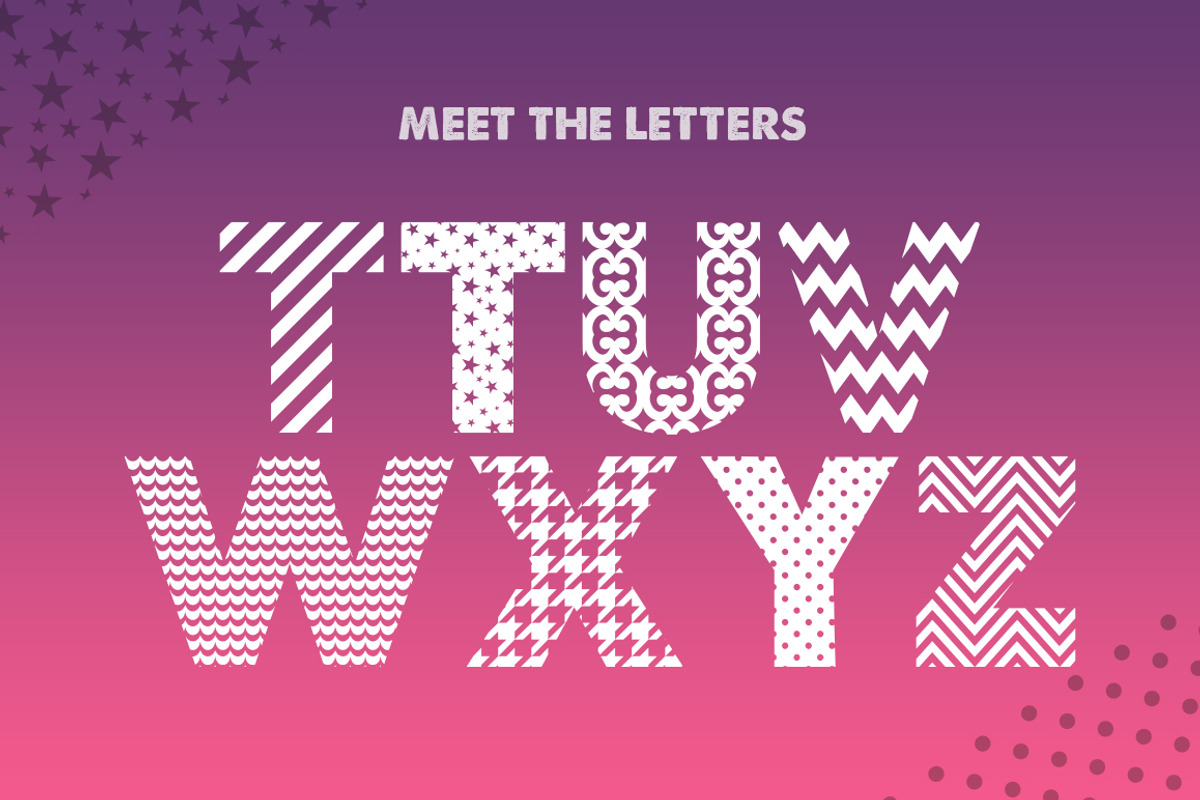 Pattern Silhouette Font preview 4