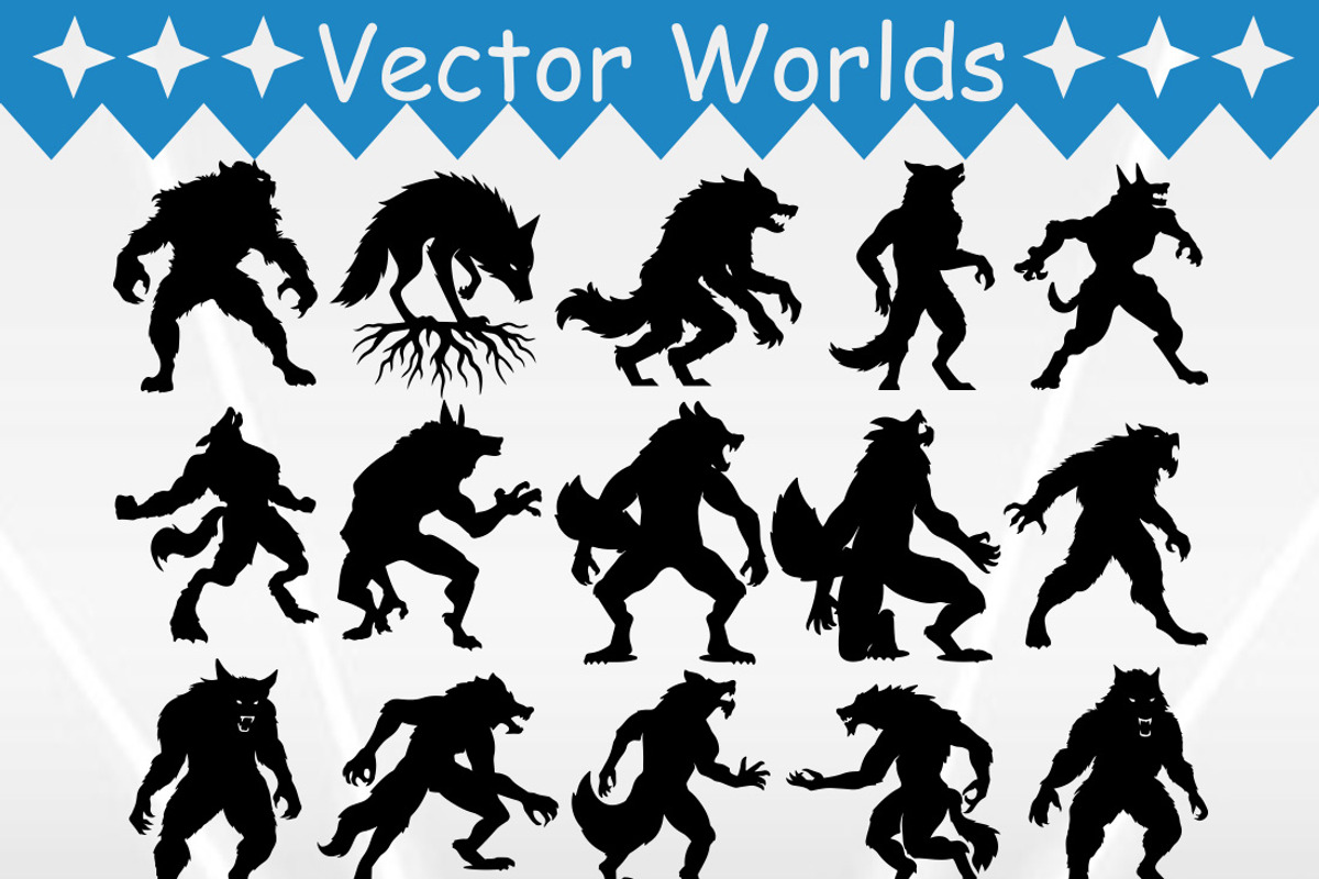 Werewolf SVG, Wolf, Werewolf SVG, an Object Graphic by VectorWorlds (Photo 2 of 3)