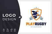Play Rugby Logo Template, a Branding & Logo Template by LOGOMAGINE (Thumbnail 1 of 16)
