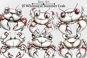 Whimsical Summer Crab Clipart, an Illustration by Rose Art (Thumbnail 1 of 6)