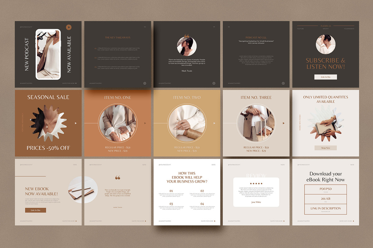 CANVA Instagram Corousel Templates, a Social Media Template by AndrewPixel (Photo 7 of 11)
