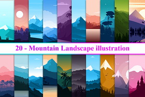 Mountain Landscape, a Texture Illustration by Digital Studio