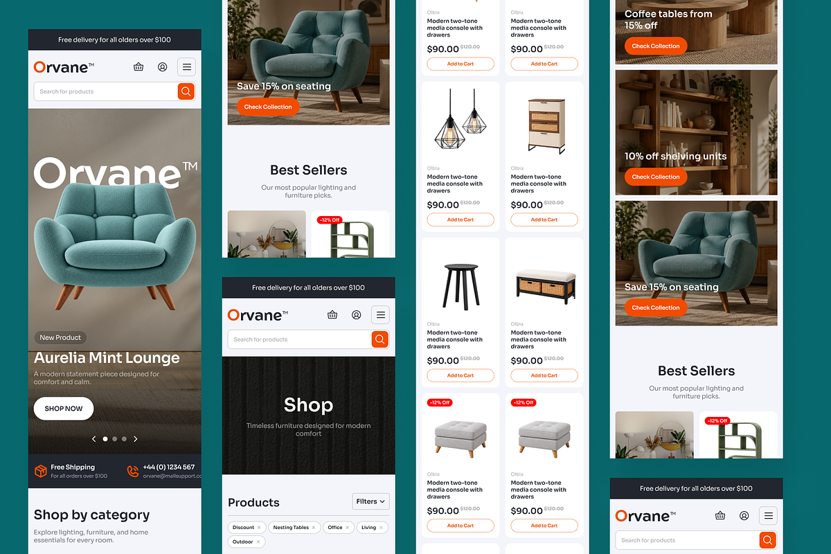 Orvane - Furniture E Commerce, a Landing Page Template by SLAB! Design (Photo 5 of 5)