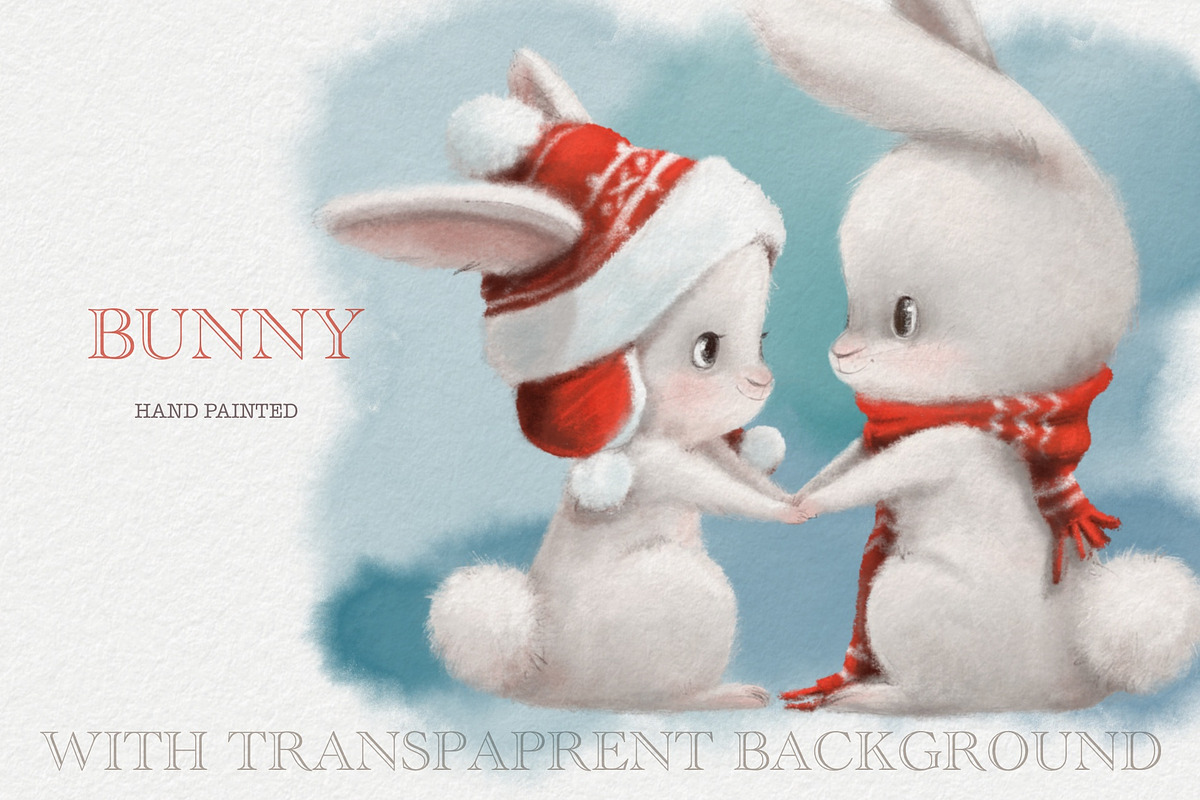 Bunny Merry Christmas, an Animal Illustration by sheincar (Photo 1 of 5)