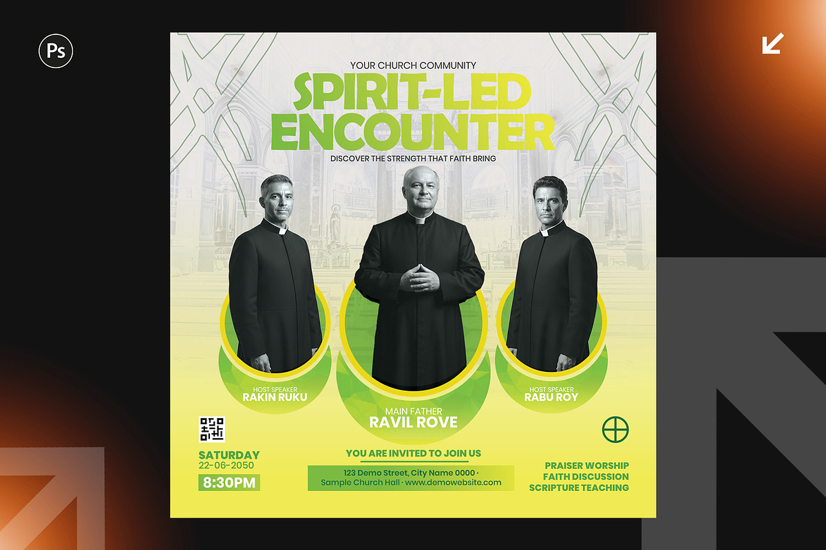 6 Church Flyer Design Bundle, a Flyer Template by Shajib Shikder (Photo 6 of 7)