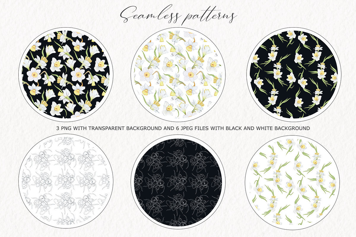Watercolor and sketch daffodils, a Decorative Illustration by TatiArti (Photo 12 of 13)