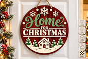 Christmas Home For Christmas SVG, a Seasonal Illustration by Canvas Craft (Thumbnail 1 of 4)
