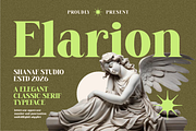 Elarion Elegant Serif Font, a Font by PutraCetol Studio (Thumbnail 1 of 5)