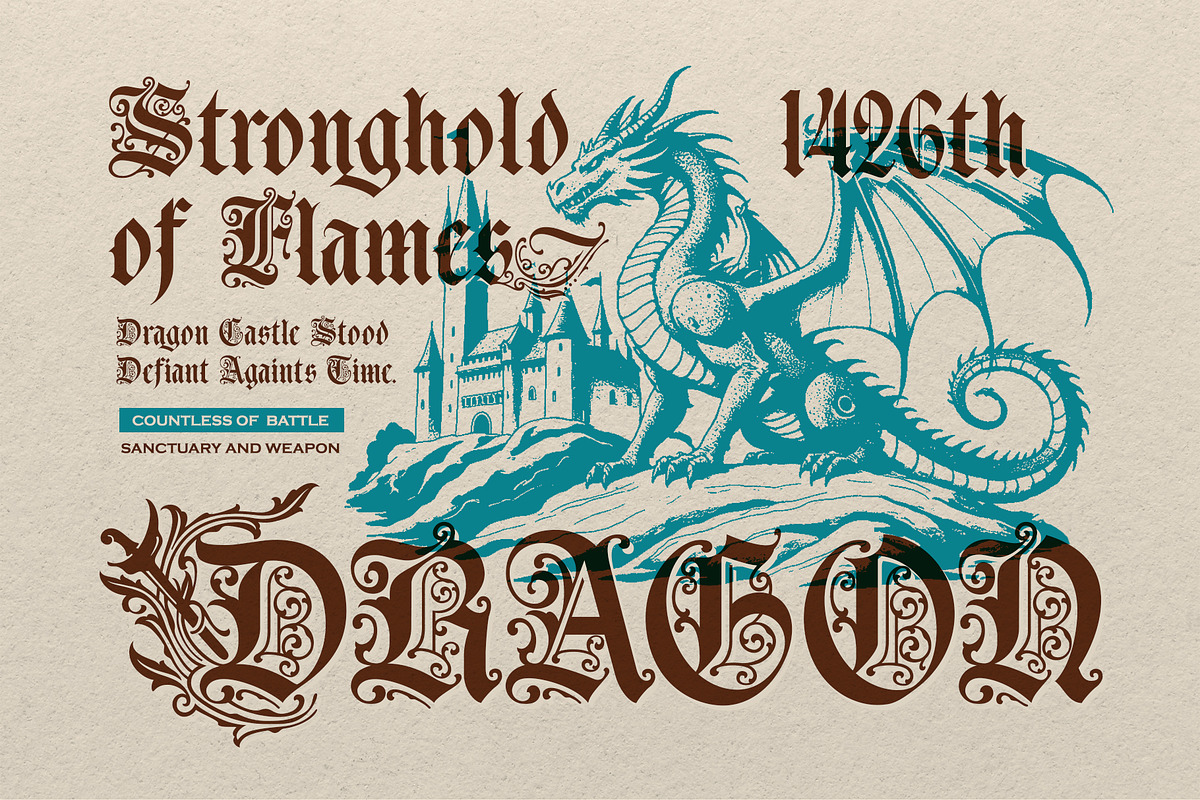 Piston Black Typeface, a Blackletter Font by alit design (Photo 6 of 19)