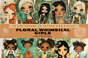 FLORAL WHIMSICAL GIRLS JUNK JOURNAL, a Person Illustration by Daring Digies (Thumbnail 1 of 7)