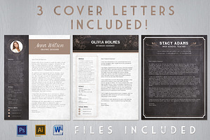 Chalk Resume Cover Letter Bundle, a Resume Template by SkyvaraSupply