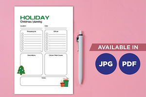 Holiday Planner Template