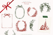 Vintage Christmas Drawings, a Seasonal Illustration by PeDe Designs (Thumbnail 8 of 12)