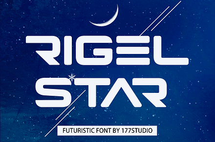 Rigel Star - Futuristic Font, a Sans Serif Font by 177Studio