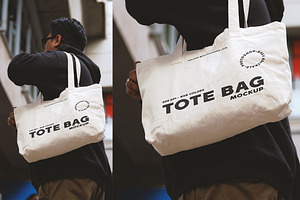 Tote Bag Mockup Urban Photo