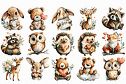 Adorable Valentine Woodland Friends, an Illustration by Libby Wishes (Thumbnail 3 of 6)