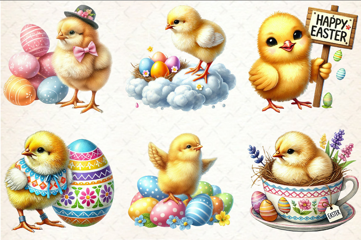 Baby Chick Easter Day Sublimation, a Seasonal Illustration by Rose Art (Photo 4 of 4)