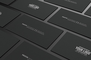 Clean Black Minimal Business Card