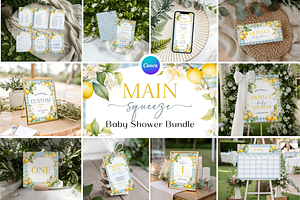 Lemon Baby Shower Bundle, a Stationery Template by Digital_Mind