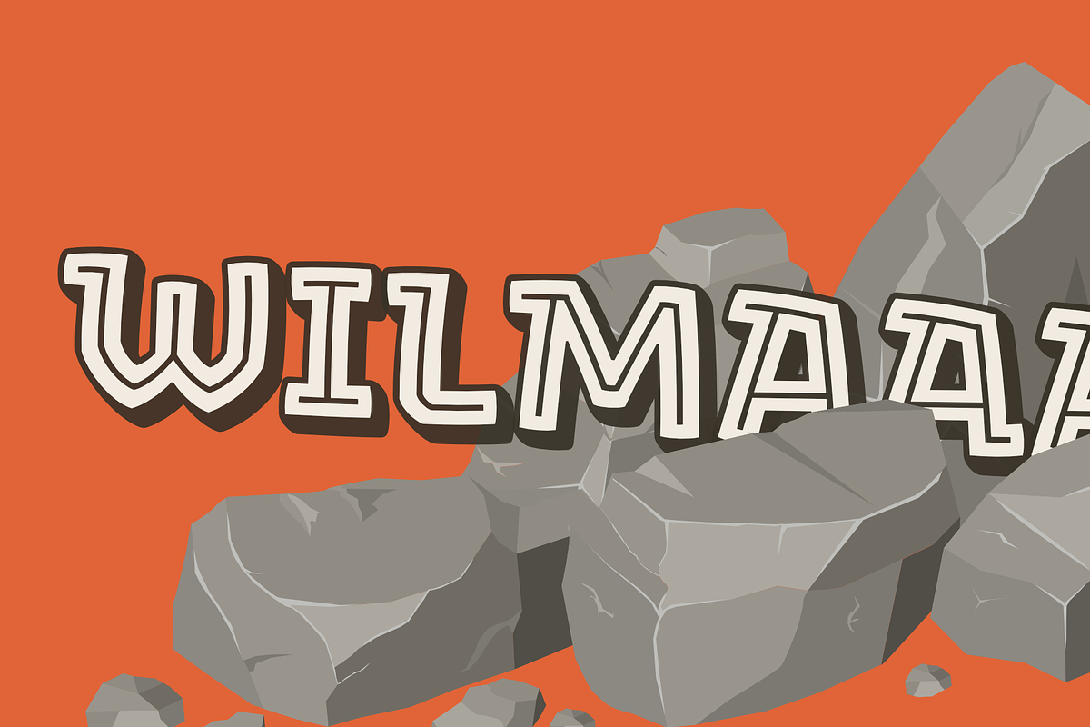 Rocher : layered font family preview 2