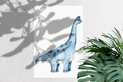 Watercolor cute dinosaurs set, an Animal Illustration by OrangePeafowlArt (Thumbnail 6 of 11)