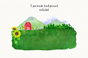 FARM ANIMALS watercolor set PART 1, an Animal Illustration by Natali Smolova (Thumbnail 4 of 7)