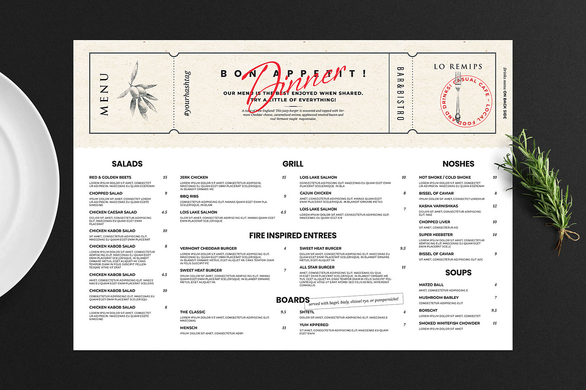 Contemporary Menu Template, a Flyer Template by BrandPacks (Photo 3 of 4)